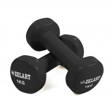 Гантели для фитнеса Zelart Beauty TA-5225-1 1кг Черный