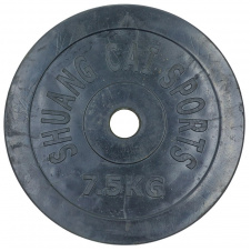 Блины диски обрезиненные SHUANG CAI SPORTS TA-1803-7_5B 7,5кг Черный