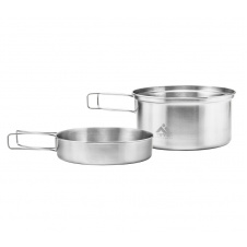 Набор посуды из нержавеющей стали Terra Incognita Pot Pan Set S 0.9/0.4 л Серый (TI-PotPanS)