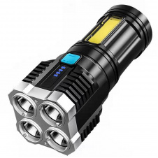 Фонарь ручной Police X509/L-S03-4LED 3030+COB з/у USB-micro Черный ABS пластик (X509)
