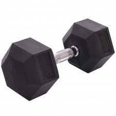 Гантель цельная шестигранная Zelart TA-2679-15 15кг 1шт