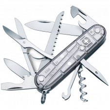 Складной нож Victorinox Huntsman 91 мм 15 функций Серебристый полупрозрачный в блистере (1.3713.T7B1)