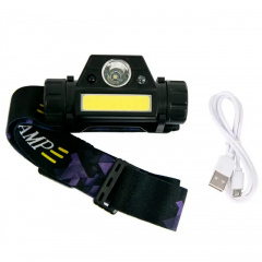 Фонарь налобный светодиодный аккумуляторный High Power Head Lamp 1898 с магнитом и сенсором (1756375762) Куйбишеве