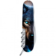 Складной нож Victorinox Huntsman Animal 91 мм 16 функций Волк (1.3713.3_F1040pw) Гуляйполе