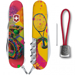 Складной нож Victorinox Huntsman Zodiac Змея-теннисист 91 мм Разноцветный (1.3713_Z4300pk) Королево