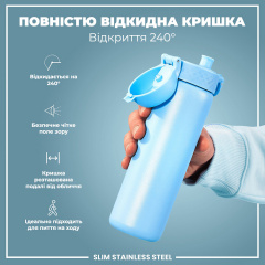 Бутылка для воды ION8 Stainless Steel 600 мл Alaskan Blue (I8SS600ABLU2) Городок
