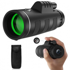 Монокуляр для смартфона и охоты влагозащищенный No Brand 40x60 HD1500m/950m Черный (2104618582) Ковель