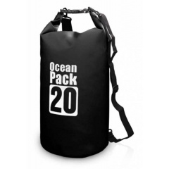 Водонепроницаемая сумка рюкзак гермомешок с шлейкой на плечо Ocean Pack 20 л Black (553582159) Костопіль
