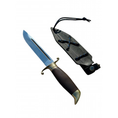 Нож финка Gorillas BBQ граб и латунь KN136 (5364) Костопіль