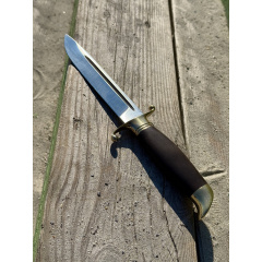 Нож финка Gorillas BBQ граб и латунь KN136 (5364) Костопіль