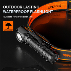 Фонарь аккумуляторный SuperFire TH06 600 Lumen IP43 Черный (2506456885) Южноукраїнськ