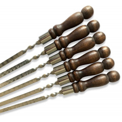 Шампура для шашлыка Gorillas BBQ SKK87 Шар 45 см 6 шт (5470) Орехов
