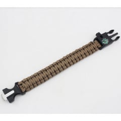 Браслет IP Paracord Flint-Fire + compass brown Королёво