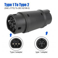 Переходник Type 1 Mennekes IEC 62196-2- Type 2 Bluefield J1772 Black (8050568) Николаев