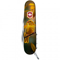 Складной нож Victorinox Spartan Ukraine 91 мм 13 функций Золотая птичка (1.3603.7_T3170pw) Бородянка
