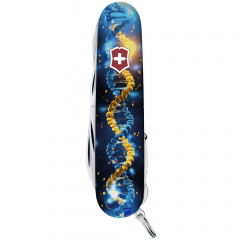 Складной нож Victorinox Huntsman Ukraine ДНК Украинца Желто-синий (1.3713.3_T3270pw) Лубны
