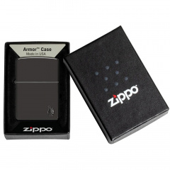 Зажигалка бензиновая Zippo Armor Series Flame Черный (46402) Київ