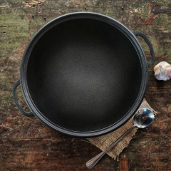 Казан чугунный узбекский WOK с чугунной крышкой и треногой Maysternya 12 л (1821812375) Первомайск