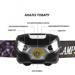 Налобный фонарик Solve LED 120 Лм аккумулятор с USB KT6008001 Королево