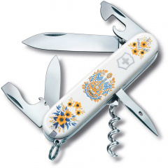 Складной нож Victorinox Spartan Ukraine 91 мм 12 функций Украинские мотивы Белый (1.3603.7_T1370u) Мукачево
