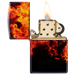 Зажигалка бензиновая Zippo Fusion Inferno Design (46389) Городок