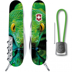 Складной нож Victorinox Huntsman Zodiac Зелёная деревянная змея 91 мм Разноцветный (1.3713.3_Z4310pk) Городок