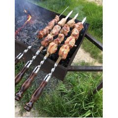 Шампуры с деревянной ручкой Gorillas BBQ Кольцо SKK76 45 см 4 шт (5459) Охтирка