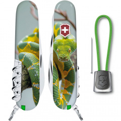 Складной нож Victorinox Climber Zodiac Зелёная змея 91 мм Разноцветный (1.3703.7_Z4270pk) Мукачево