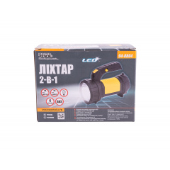 Фонарь MASTERTOOL 2в1 с ручкой 360° 4 режима 180х94х143 мм CREE LED+COB LED 4xAA ABS 94-0804 Изюм