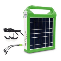 Портативный мощный фонарь-Power Bank Solar 15W с солнечной панелью + светодиодные лампочки 2шт Зеленый Ворожба