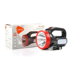Фонарь ручной OKGO FA-2623 аккумуляторный с зарядкой от сети Black-Red (3_02951) Королёво