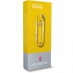 Складной нож Victorinox Classic 58 мм 7 функций Желтый полупрозрачный (0.6223.T81G) Доманёвка