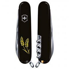 Складной нож Victorinox Spartan Ukraine 91 мм 12 функций Колоски пшеницы (1.3603.3_T1330u) Покровск