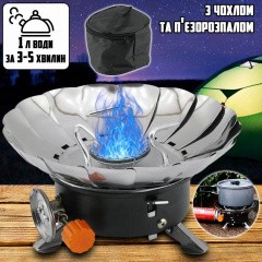 Портативная газовая плитка Happy Home HH203 Черный Петрово