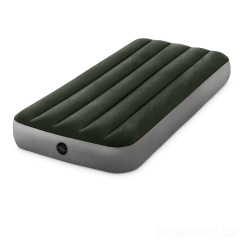 Надувной матрас Intex Одноместный 64106-3, 76 x 191 x 25 см с наматрасником-чехлом, подушкой, насосом Токмак