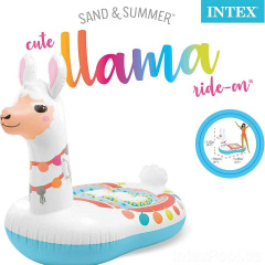Детский надувной плотик для катания Intex 57564 «Лама», 135 х 94см (высота 112) см (hub_009hb3) Миколаїв