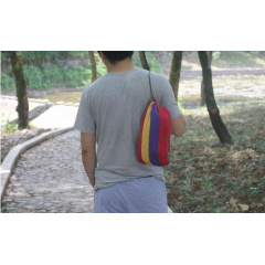 Гамак подвесной для отдыха Comfort тканевый бескаркасный одноместный Mexikan Hammock Разноцветный Тячів