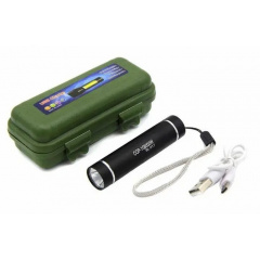 Фонарик ручной Bailong BL 517 COB USB micro charge Вишневе