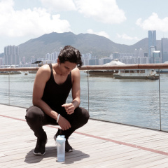 Шейкер спортивний Smartshake Slim 500ml Pure White Лубны