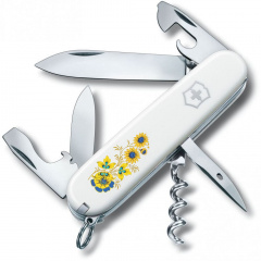 Складной нож Victorinox Spartan Ukraine 91 мм 12 функций Цветы (1.3603.7_T1050u) Городок