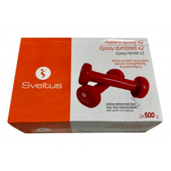 Гантели для фитнеса виниловые Sveltus 2 шт по 0,5 кг Красный (SLTS-1180) Ужгород