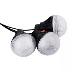 Портативная система освещения GDTimes GD-105 Фонарь + 3 LED лампы + солнечная панель 8800 mAh (3_02516) Вишневе