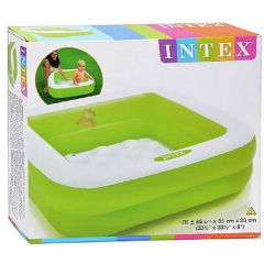 Детский надувной бассейн Intex 85х85х23 см Зелёный (57100-2) Киев