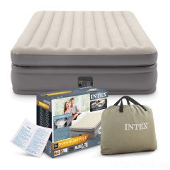 Надувная кровать Двухспальная Intex 64164, 152 х 203 х 51, встроенным электронасос Бежевый Бушеве