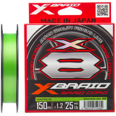 Шнур YGK X-Braid Braid Cord X8 150m #1.2/0.185mm 25lb/11.2kg (1013-5545.03.06) Петрово