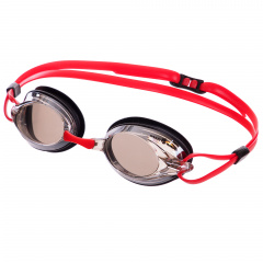 Очки для плавания MadWave SPURT Mirror M042725 Красный-Черный Новая Каховка