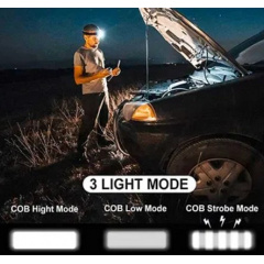 Налобный фонарик HEADLAMP 10w COB оранжевый 86-27111 Долина