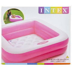 Детский надувной бассейн Intex 85х85х23 см Розовый (57100-1) Суми