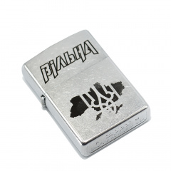Зажигалка бензиновая Zippo Street Chrome 207 с гравировкой Вільна Серебристая (207 V) Чорноморськ