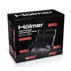 Гриль Holmer HCG-18P 29х18.8 см серый черный Чернівці